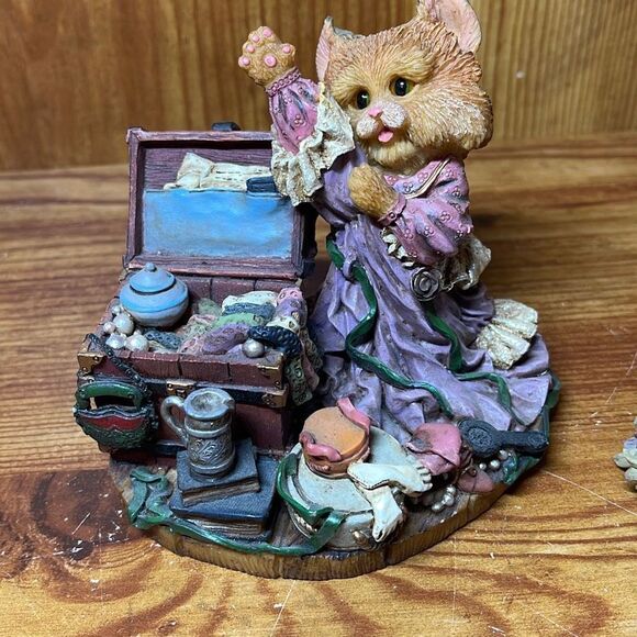 Merriweather Cat Figurines Magic Memories Gardening Angel 1997 - Picture 2 of 11
